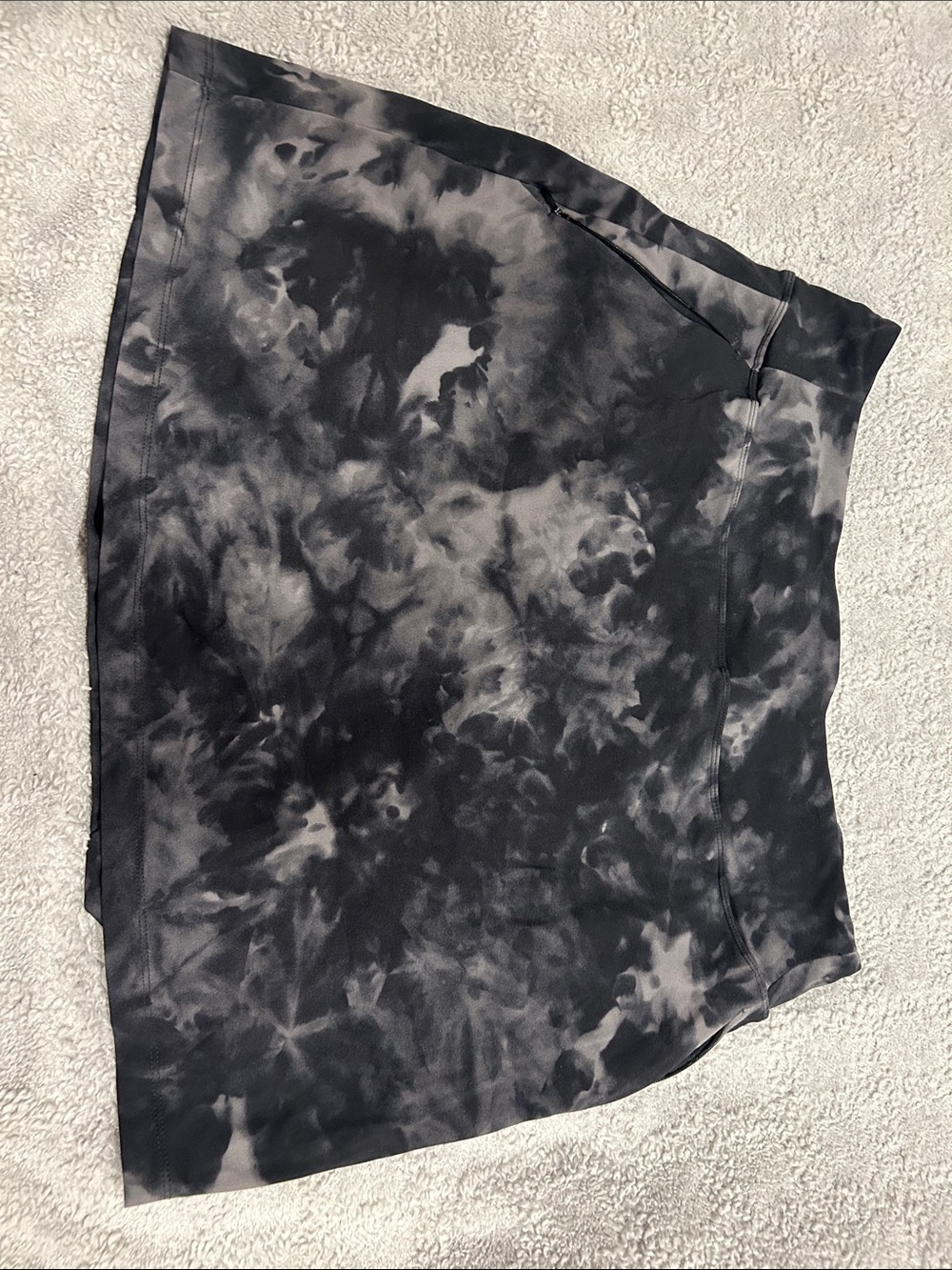 Tie-Dye Mini Skirt in Black and Gray